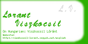 lorant viszkocsil business card